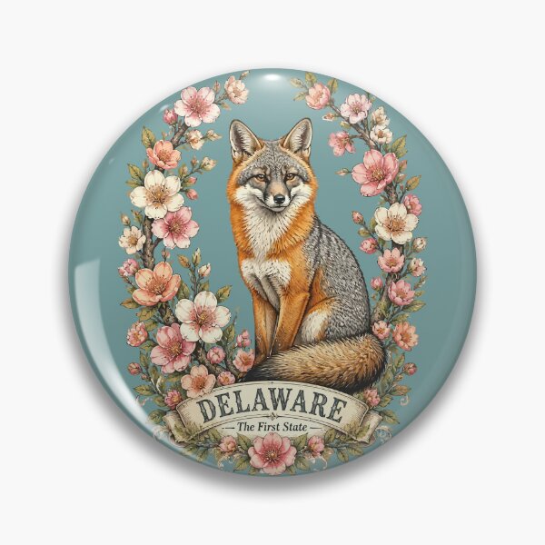 Item preview, Peach Blossom Fox of Delaware designed and sold by taiche.