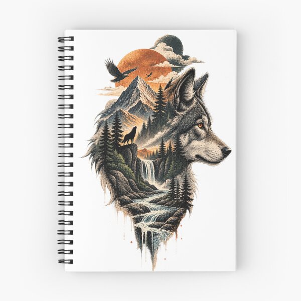 Item preview, Wild Wolf Wilderness Double Exposure designed and sold by moditeck.