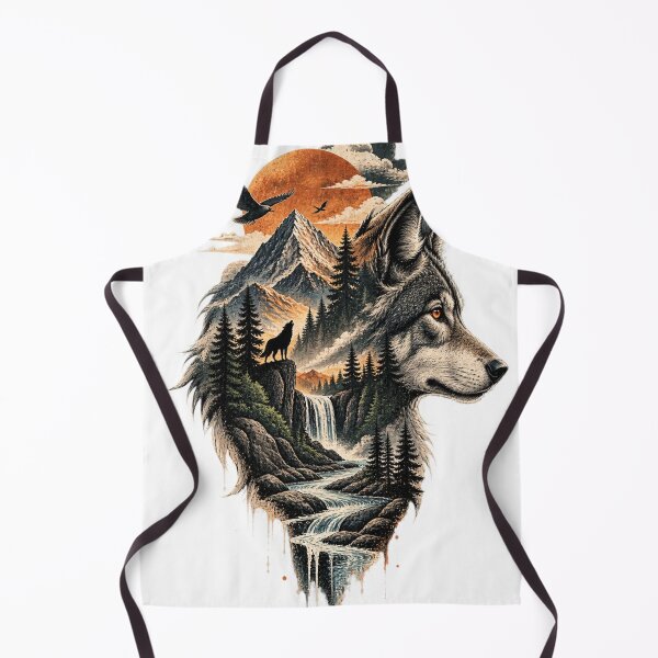 Item preview, Wild Wolf Wilderness Double Exposure designed and sold by moditeck.