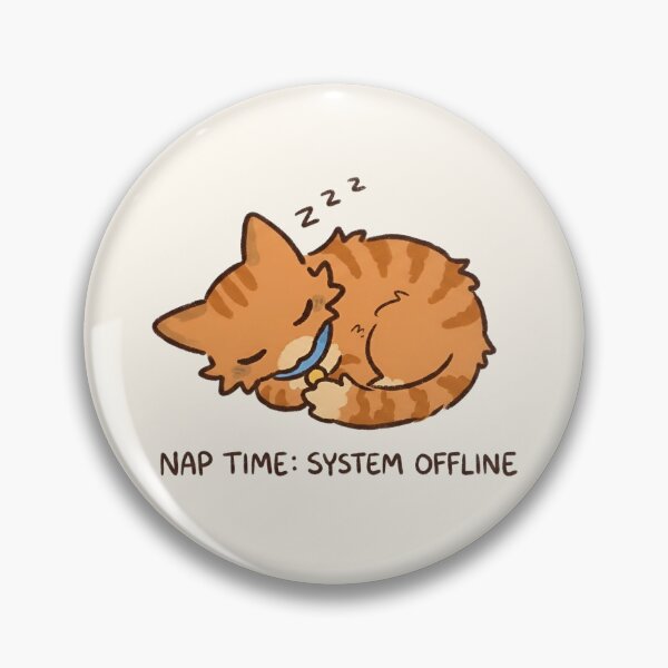 Item preview, Nap Time System Offline Cat Sticker – Sleepy Orange Tabby Cat designed and sold by Art Fly.