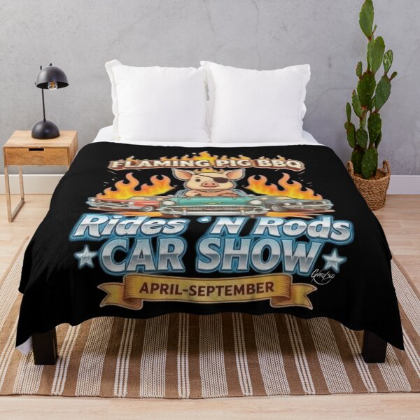 Item preview, FLAMING PIG BBQ : Rides’N Rods Car Show designed and sold by Gnarly360.