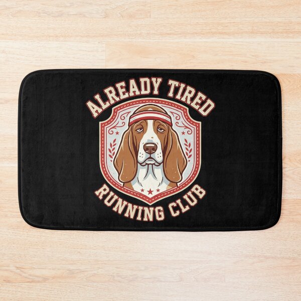 Item preview, Already Tired Running Club T-Shirt Funny Unathletic Sports & Sleepy Dog Tee designed and sold by KreatoLab.