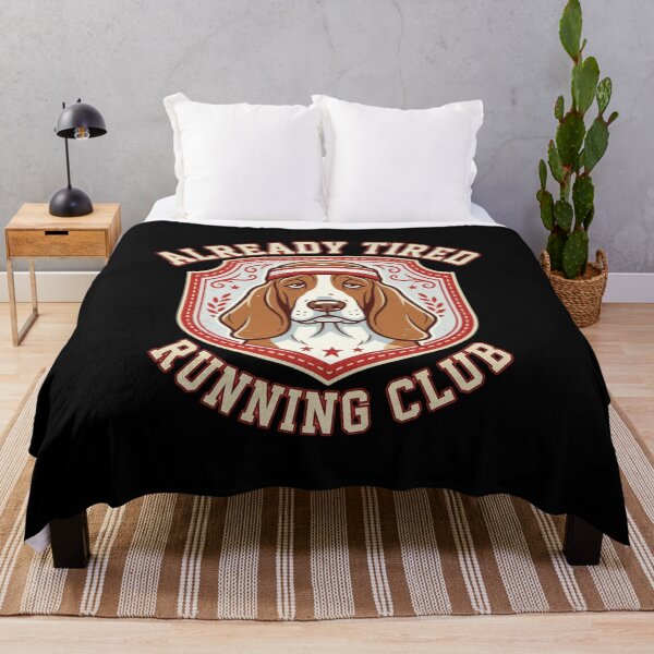 Item preview, Already Tired Running Club T-Shirt Funny Unathletic Sports & Sleepy Dog Tee designed and sold by KreatoLab.