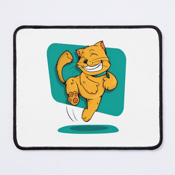 Item preview, Happy Jumping Cat Cartoon designed and sold by OlyvieArt.