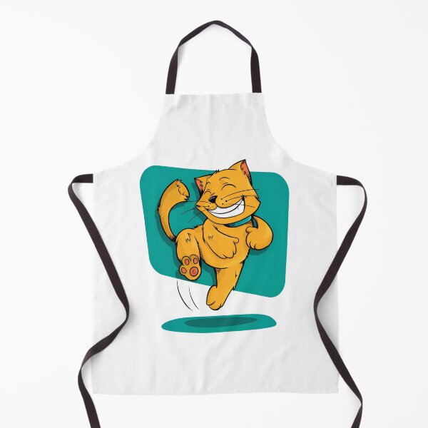 Item preview, Happy Jumping Cat Cartoon designed and sold by OlyvieArt.
