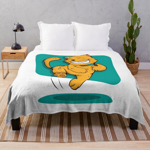 Item preview, Happy Jumping Cat Cartoon designed and sold by OlyvieArt.