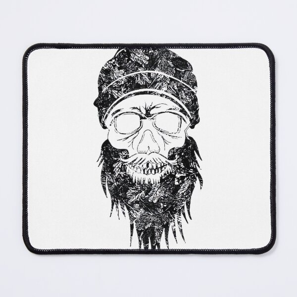 Item preview, Dark Leaves In Darkest Skies Abstract Crazy Beard Skull ⭐⭐⭐⭐⭐ designed and sold by D-media.