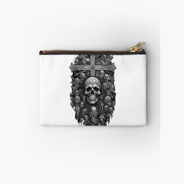 Item preview, Dark Reverence Skull And Cross Gothic Art - Dark Aesthetic Skeleton Gift ⭐⭐⭐⭐⭐ designed and sold by D-media.