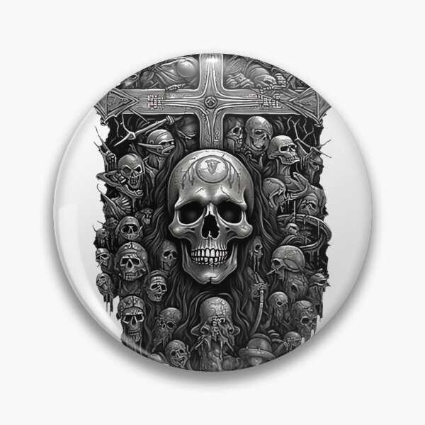 Item preview, Dark Reverence Skull And Cross Gothic Art - Dark Aesthetic Skeleton Gift ⭐⭐⭐⭐⭐ designed and sold by D-media.