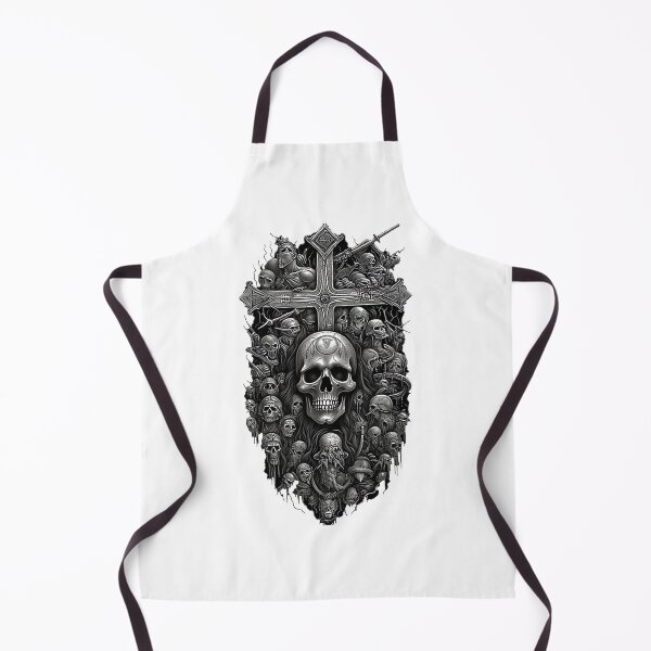 Item preview, Dark Reverence Skull And Cross Gothic Art - Dark Aesthetic Skeleton Gift ⭐⭐⭐⭐⭐ designed and sold by D-media.