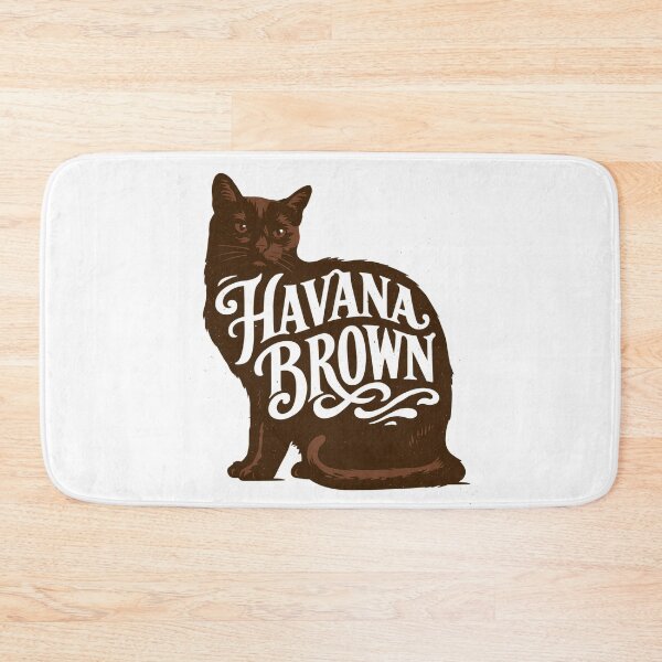 Item preview, Havana Brown Cat Word Art | Typography Cat Silhouette Design designed and sold by AyfuDesigns.