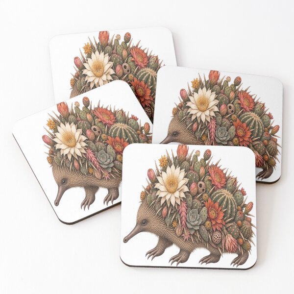 Item preview, Cup Half Full - Cactus Echidna Botanical Illustration designed and sold by Alexi’s Adventures.