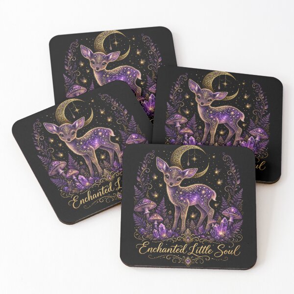 Item preview, Enchanted Little Soul – Starry Fawn Forest Art designed and sold by CosmicFlora Studio.