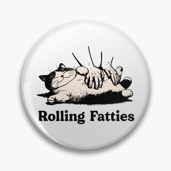 Item preview, Rolling Fatties Cat Petting Funny Animal Illustration designed and sold by OlyvieArt.