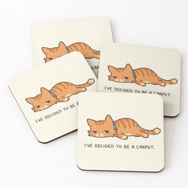 Item preview, Funny Cat Sticker – I've Decided to Be a Carpet Orange Tabby designed and sold by Art Fly.