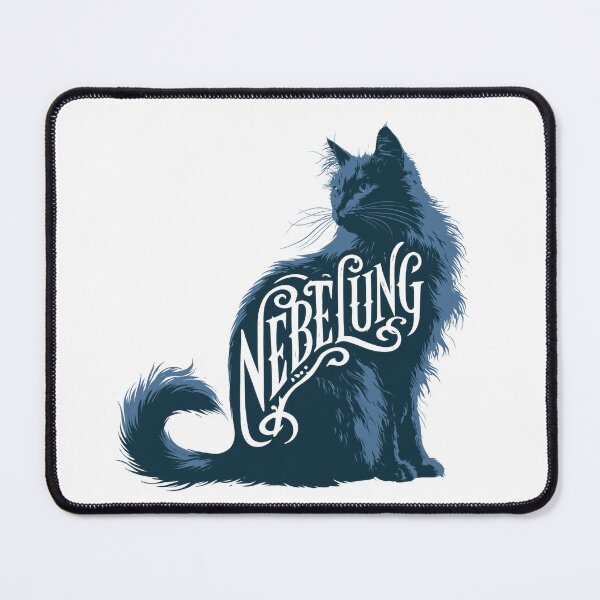 Item preview, Nebelung Cat Word Art | Typography Cat Silhouette Design designed and sold by AyfuDesigns.
