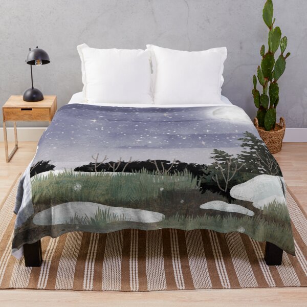 Item preview, Ghosts Of The Moon - Snow Moon Landscape designed and sold by katherineblower.