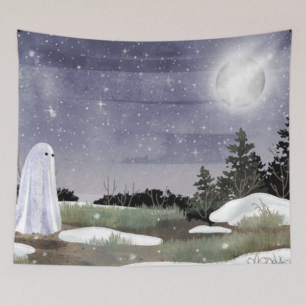 Item preview, Ghosts Of The Moon - Snow Moon Landscape designed and sold by katherineblower.