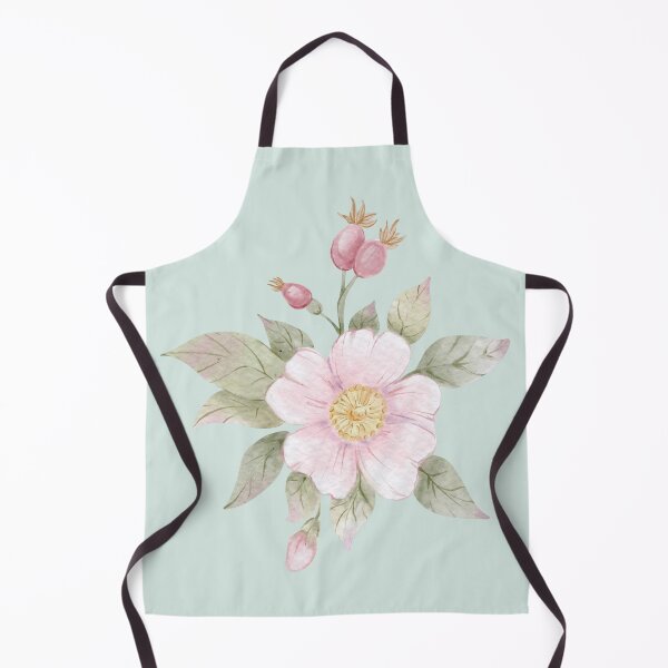 Item preview, Watercolor Pink Wild Rose Botanical Flower with Berries designed and sold by Sagi Jane Art.