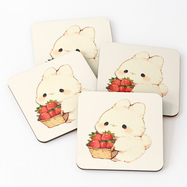 Item preview, Cute Bunny With Strawberry Basket designed and sold by jianina-alondra.