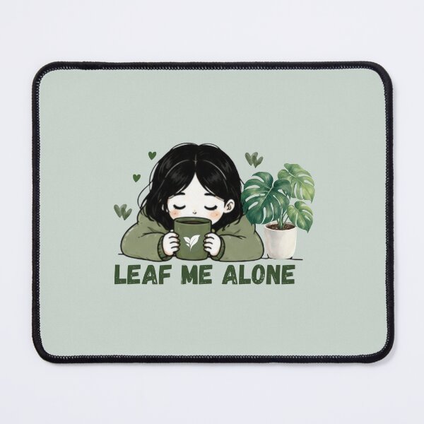 Item preview, Leaf Me Alone | Cozy Coffee & Plant Lover Sticker | Cute Botanical Aesthetic Gift designed and sold by Reddiamond3 ⭐⭐⭐⭐⭐.