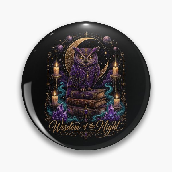 Item preview, Wisdom of the Night – Mystical Owl Library Art designed and sold by CosmicFlora Studio.