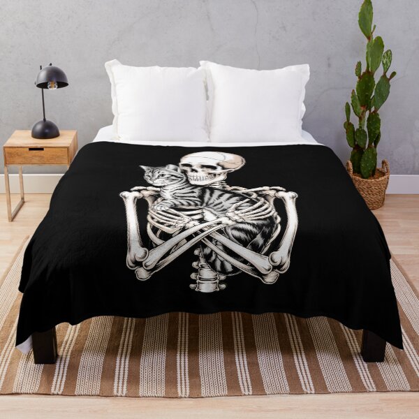 Item preview, Skeleton Hugging Cat Graphic designed and sold by OlyvieArt.