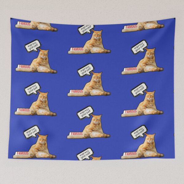 Item preview, Famous Orange Cat Express Yourself Funny Meme designed and sold by MariaPCMaria.