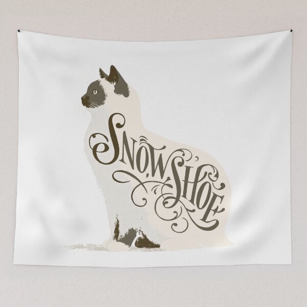 Item preview, Snowshoe Cat Word Art | Typography Cat Silhouette Design designed and sold by AyfuDesigns.
