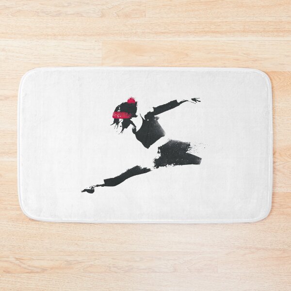 Item preview, Angelic Ballerina Leaping Gracefully With Wings Poster designed and sold by EdvvinStudios.