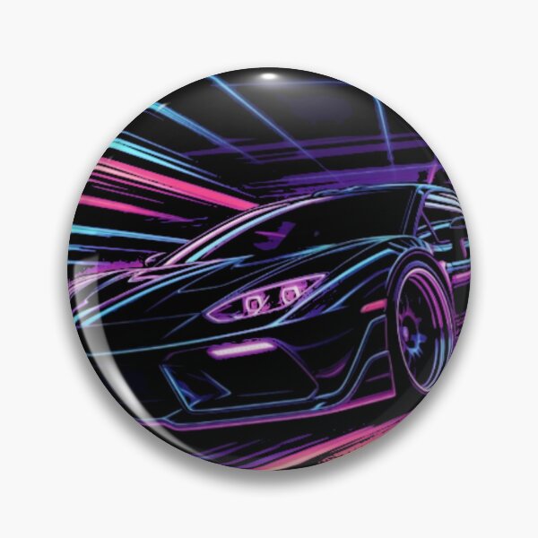 Item preview, Neon Synthwave Supercar | Retro Futuristic Cyberpunk Speed Art designed and sold by Nexus Space.