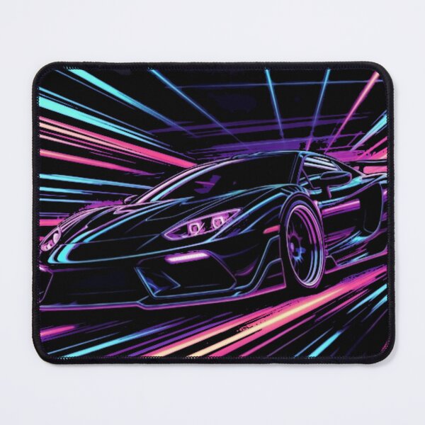 Item preview, Neon Synthwave Supercar | Retro Futuristic Cyberpunk Speed Art designed and sold by Nexus Space.