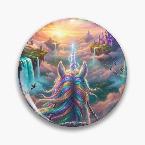 Item preview, Magical Unicorn Fantasy Kingdom | Rainbow Sky Adventure | Enchanted Castle Dreamscape Art designed and sold by GarnerSupplyCo.