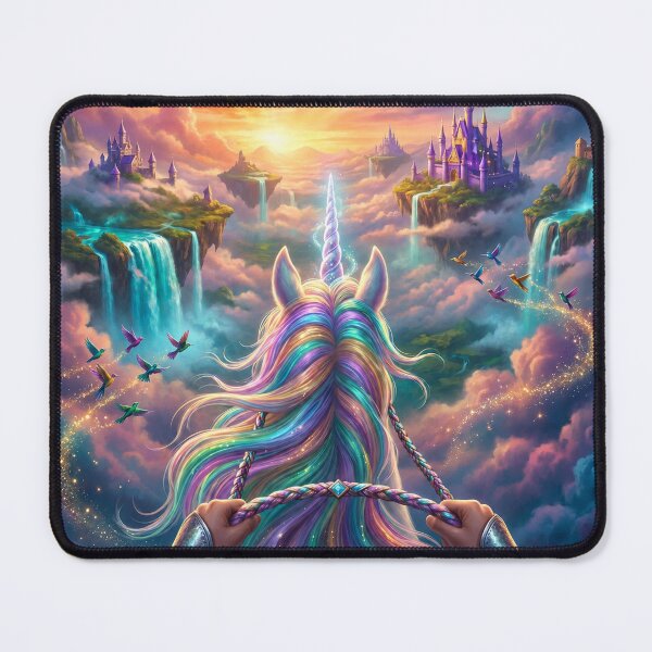 Item preview, Magical Unicorn Fantasy Kingdom | Rainbow Sky Adventure | Enchanted Castle Dreamscape Art designed and sold by GarnerSupplyCo.