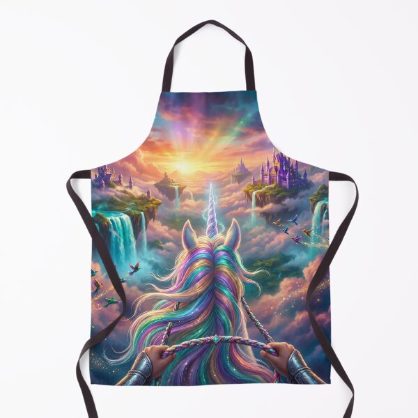 Item preview, Magical Unicorn Fantasy Kingdom | Rainbow Sky Adventure | Enchanted Castle Dreamscape Art designed and sold by GarnerSupplyCo.