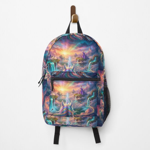 Item preview, Magical Unicorn Fantasy Kingdom | Rainbow Sky Adventure | Enchanted Castle Dreamscape Art designed and sold by GarnerSupplyCo.