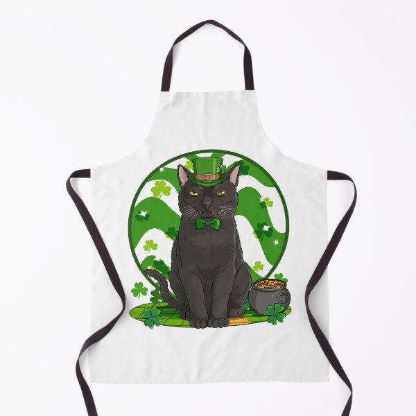 Item preview, Black Cat Leprechaun Hat Shamrock Pot O Gold Art designed and sold by OlyvieArt.