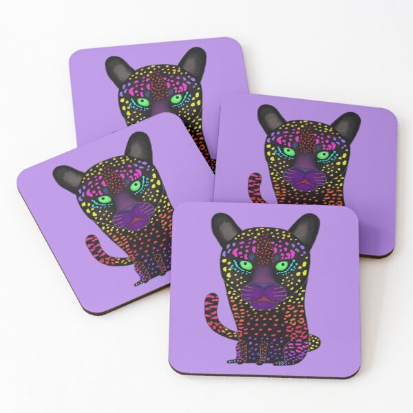 Item preview, Glaring Black Leopard Illustration designed and sold by TamaAnimalArt.