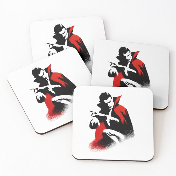 Item preview, Vampire Lord Dracula Crimson Cape Stencil Artwork designed and sold by EdvvinStudios.