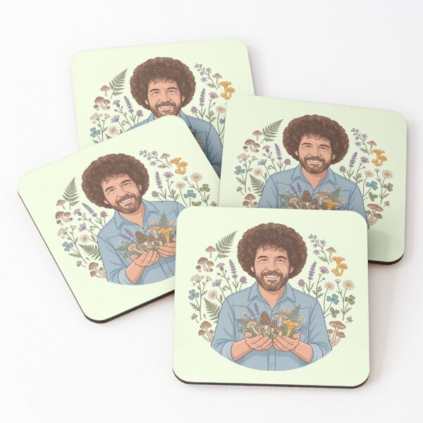 Item preview, Bob Ross Mushroom Garden Nature Art designed and sold by Karamram Studio.