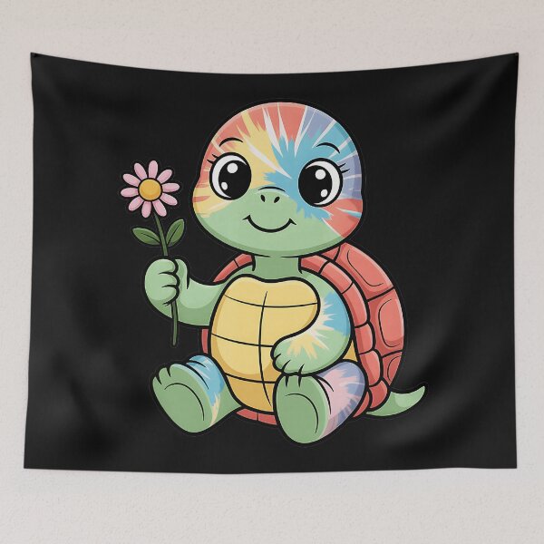 Item preview, Cute Baby Turtle Holding Flower Animal Lover Reptile Gift designed and sold by BrockmeyeSB.