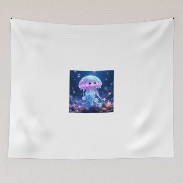 Item preview, Cute Glowing Space Jellyfish in Galaxy designed and sold by ThilankaDesign.