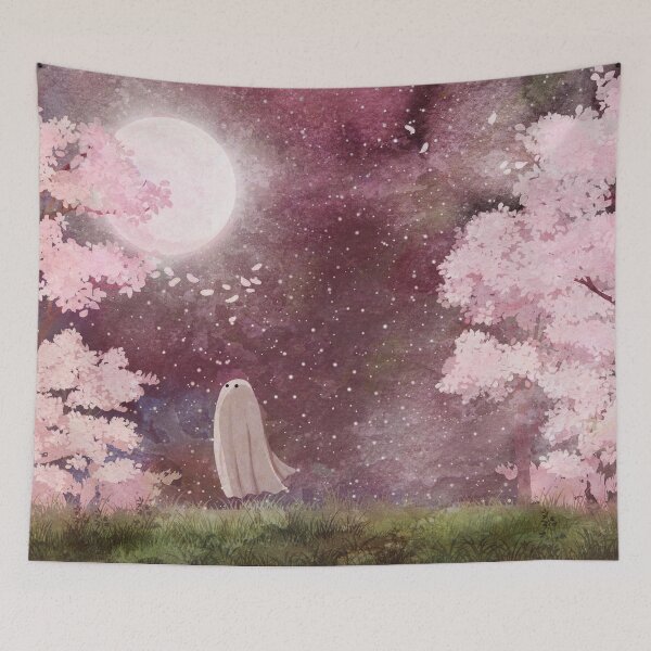 Item preview, Ghosts Of The Moon - Pink Moon Landscape designed and sold by katherineblower.