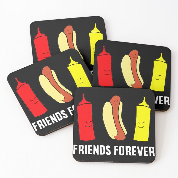 Item preview, Friends Forever Hot Dog Ketchup Mustard Foodie Best Friends designed and sold by BrockmeyeSB.