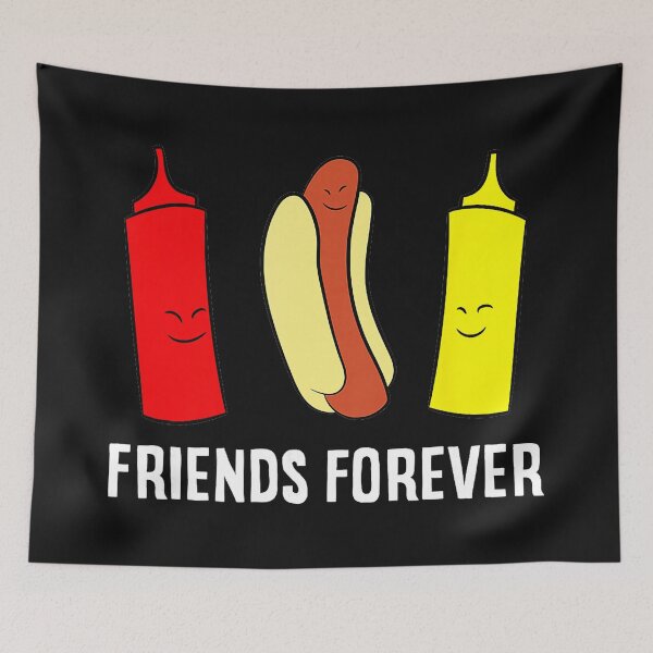 Item preview, Friends Forever Hot Dog Ketchup Mustard Foodie Best Friends designed and sold by BrockmeyeSB.