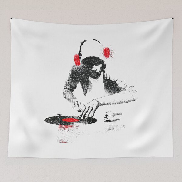 Item preview, Urban Turntable DJ Scratching Vinyl Record Print designed and sold by EdvvinStudios.