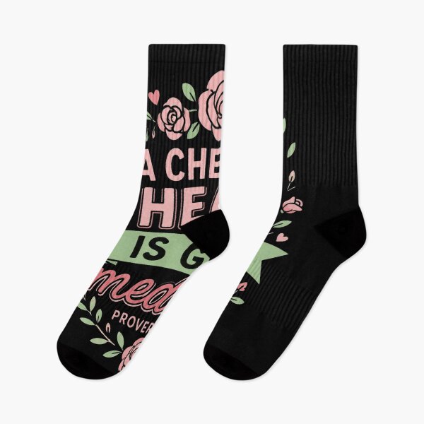 Item preview, Proverbs 17:22 Cheerful Heart Good Medicine Floral designed and sold by Michaeltien.