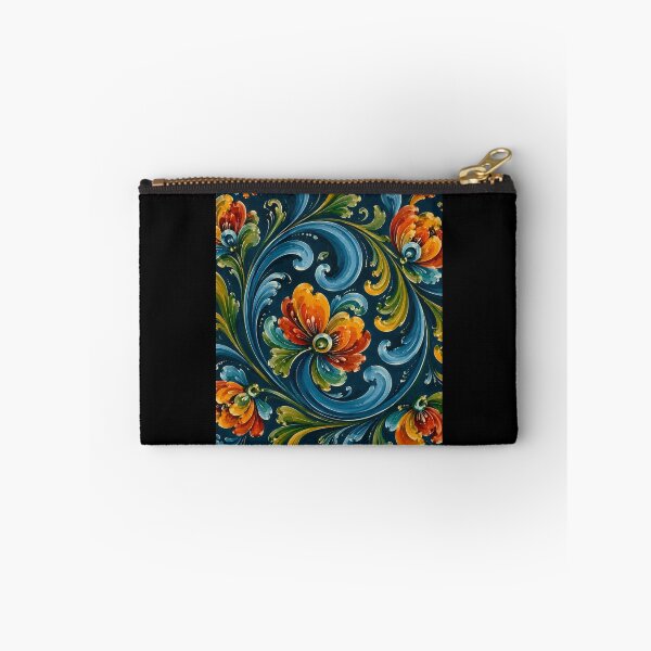 Item preview, Norwegian Blue Telemark Rosemaling ,Rosemaling Blue and Red  designed and sold by Owneysweet.