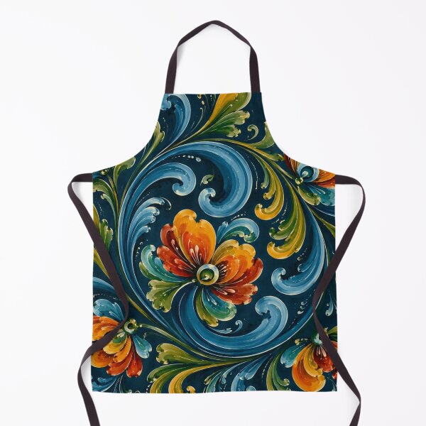Item preview, Norwegian Blue Telemark Rosemaling ,Rosemaling Blue and Red designed and sold by Owneysweet.