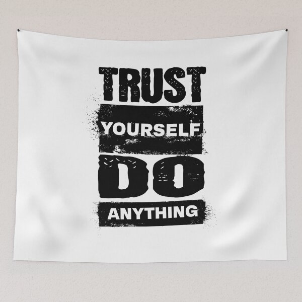 Item preview, Trust Yourself Do Anything – Bold Grunge Motivational Typography designed and sold by Simon-art-land.